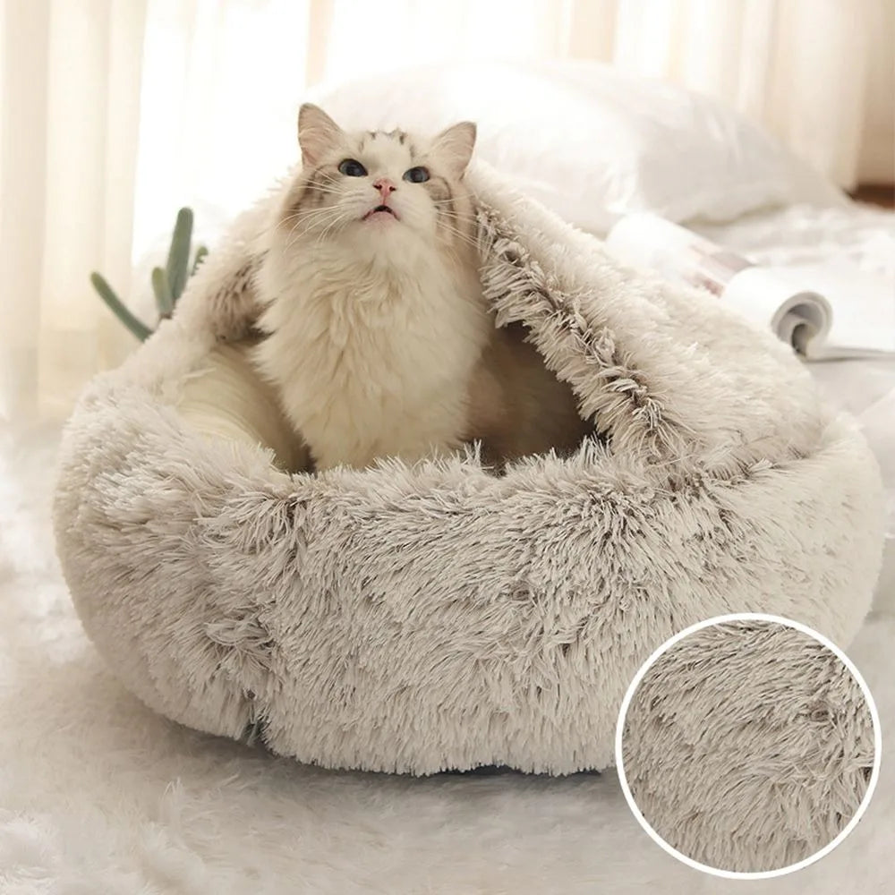 Cozy Plush Cat Bed