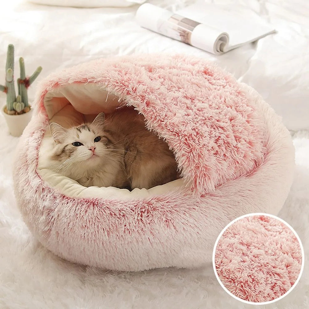 Cozy Plush Cat Bed