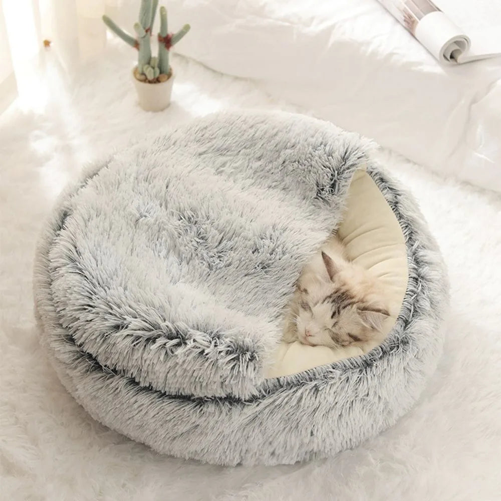 Cozy Plush Cat Bed