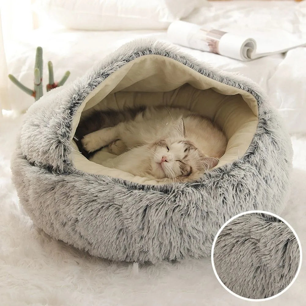 Cozy Plush Cat Bed